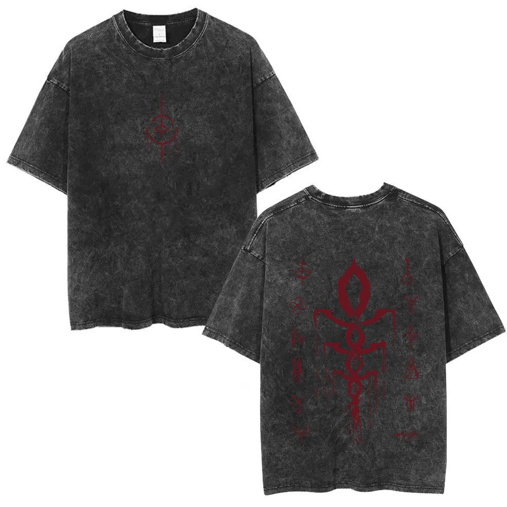 Retro Gaming T Shirt - Y2k zomercollectie: bedrukte, gewassen en verweerde