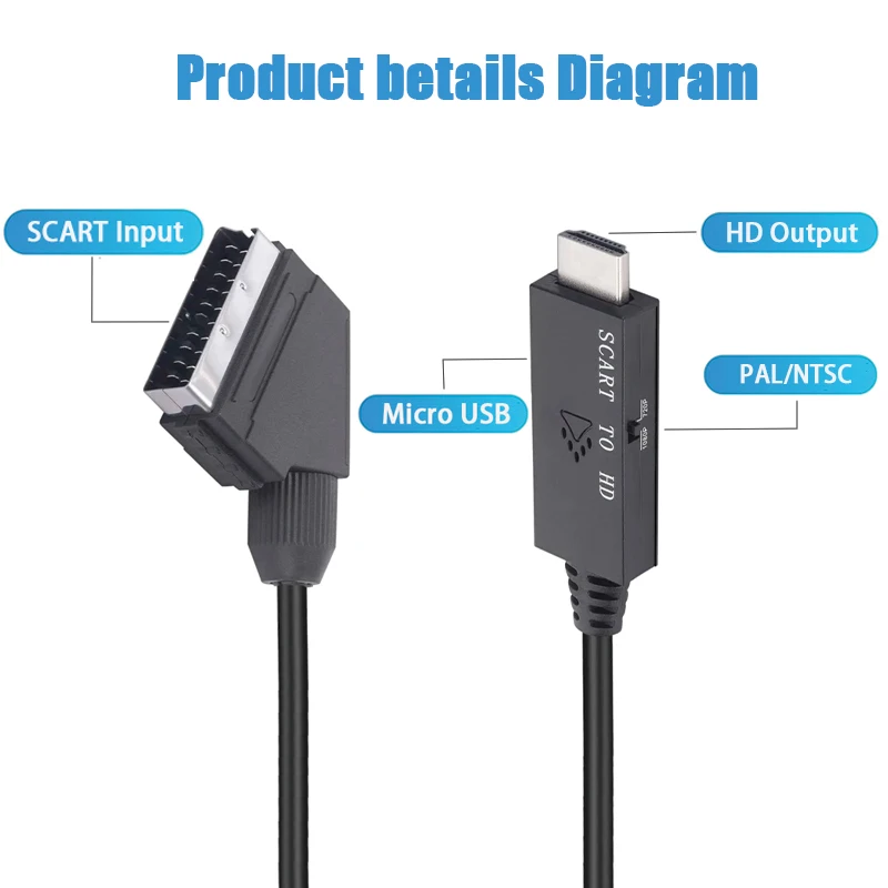 SCART naar HDMI-compatibele co - Scart To Hdmi recensie en prijs